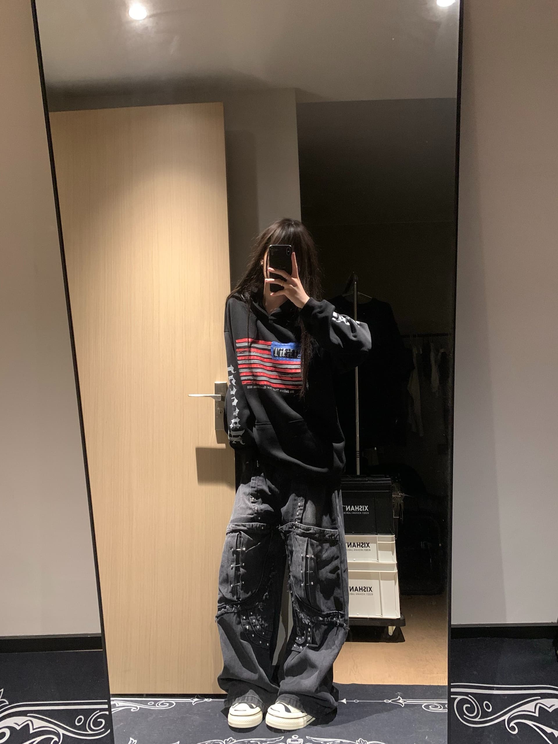 얇은 스타일 이후 패키지 칼라 순수한 Mianhua 면 복합 후드티 여성 상세 이미지 7