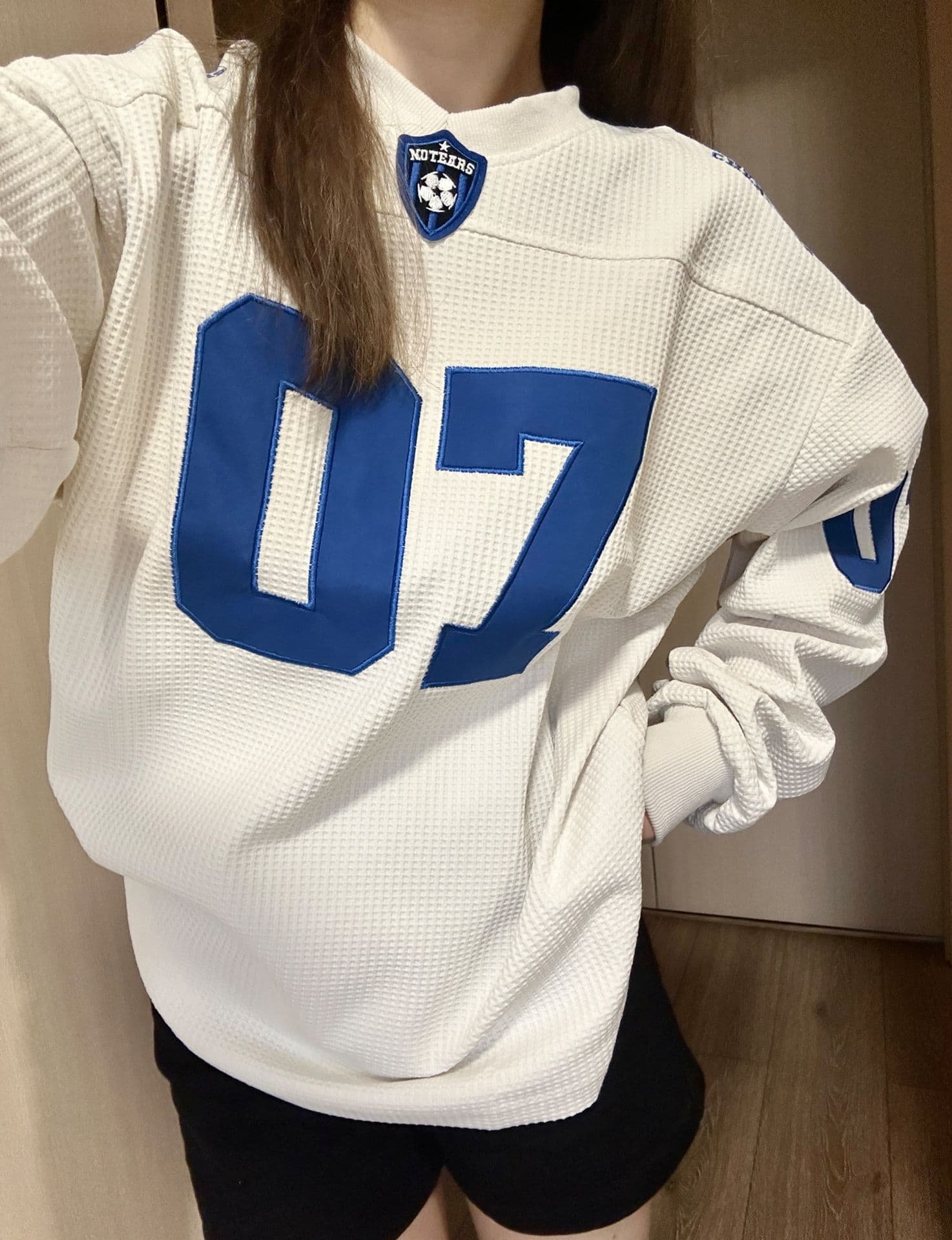 자수 패치 네리 압력 가게 이후 패키지 칼라 후아 남편 그리드 250그램 후드티 여성 이미지 4