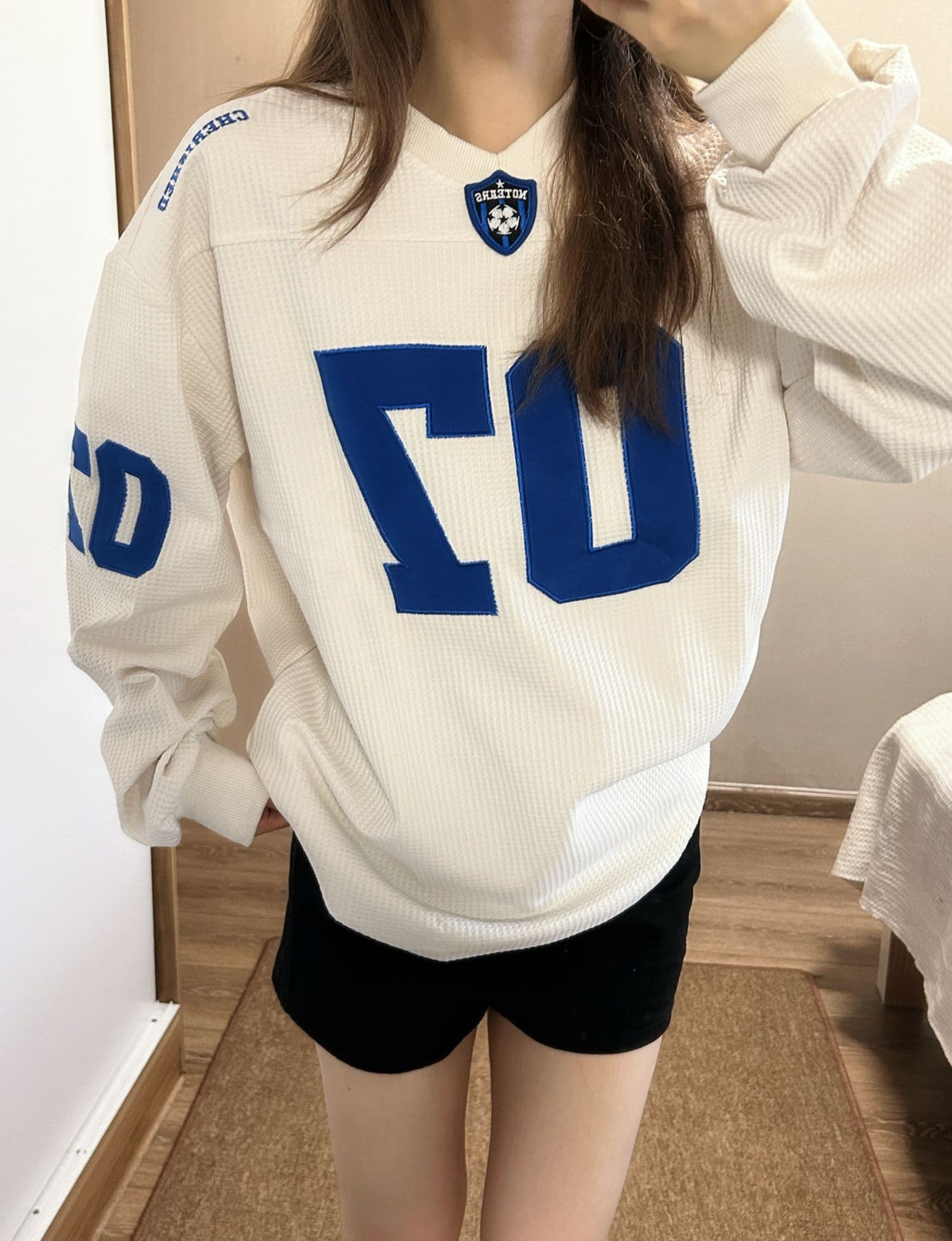 자수 패치 네리 압력 가게 이후 패키지 칼라 후아 남편 그리드 250그램 후드티 여성