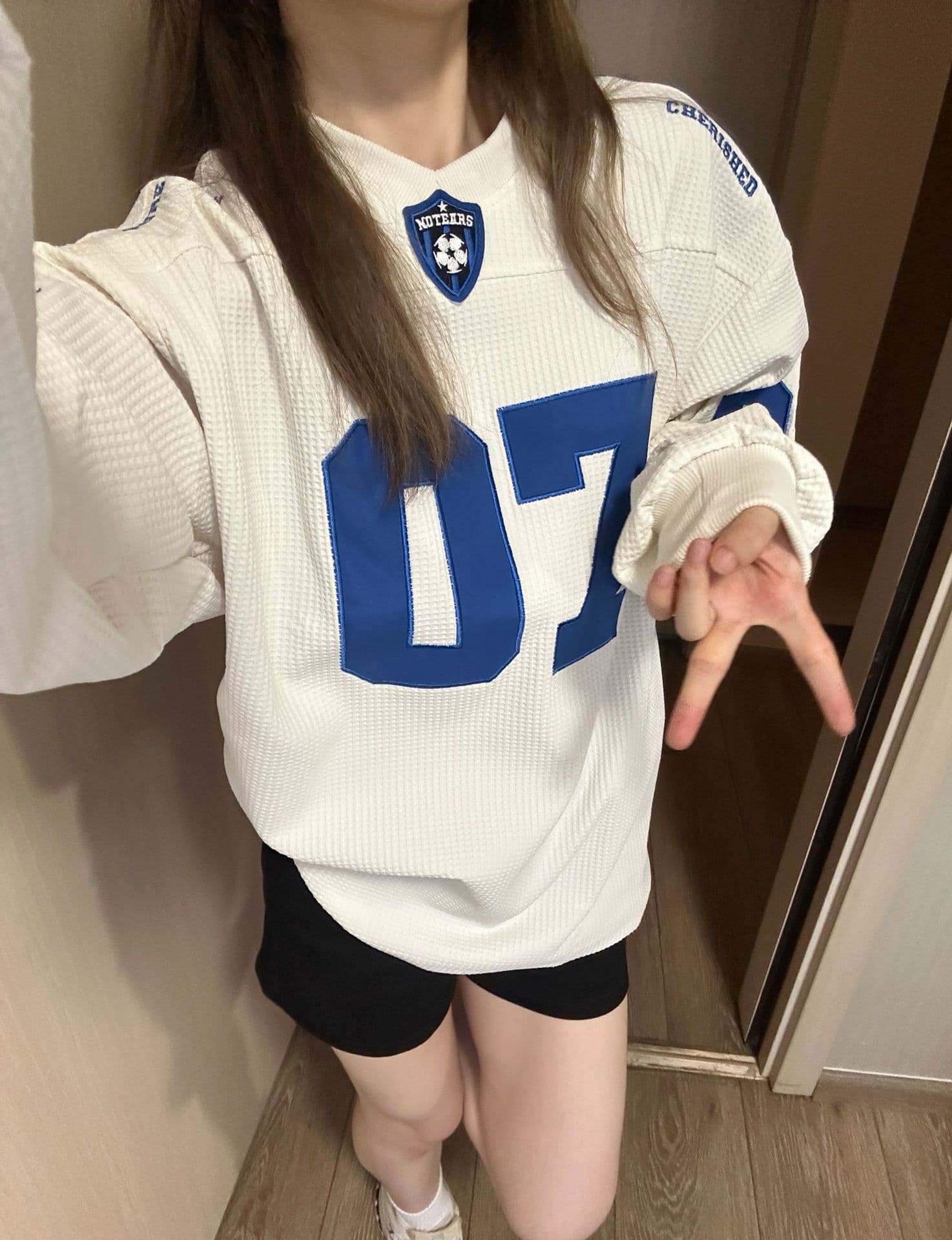 자수 패치 네리 압력 가게 이후 패키지 칼라 후아 남편 그리드 250그램 후드티 여성 상세 이미지 3