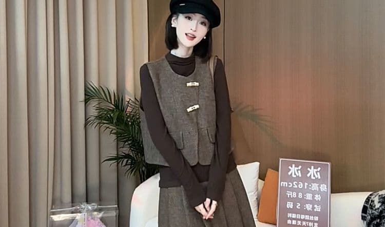 한국 스타일 패션 외국 가스 고급 센스 세트 빅 사이즈 2026 겨울 지방 mm 새로운 작은 대중 품격 다용도 3종 세트 상세 이미지 21