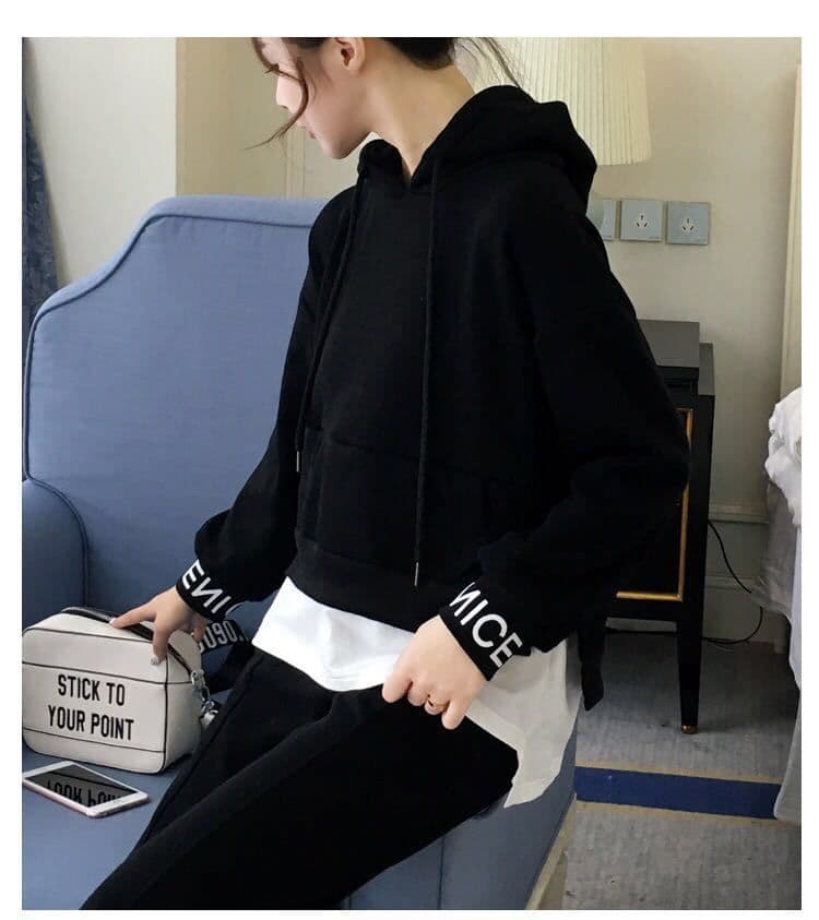 패션 캐주얼 운동복 세트 여성 봄 가을 새로운 한국 스타일 빅 사이즈 루즈핏 투피스 세트 상세 이미지 16