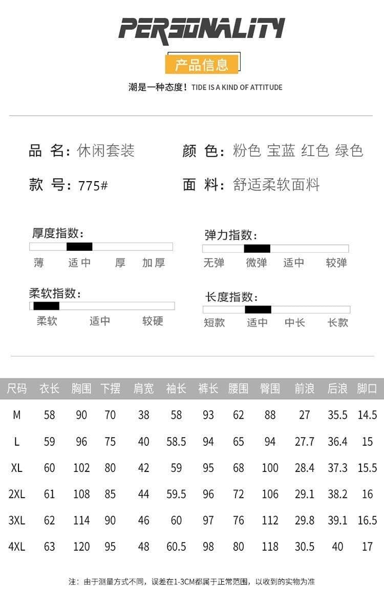 스포츠 슈트 여성 봄 가을 새로운 한국 스타일 루즈핏 긴팔 빅 사이즈 캐주얼웨어 투피스 세트 상세 이미지 9
