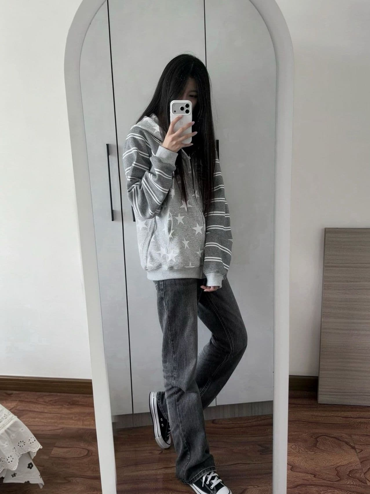 얇은 스타일 원본 솜씨 자수 천 프린트 순수한 Mianhua 면 복합 후드 티 스웨터 여성 이미지 2