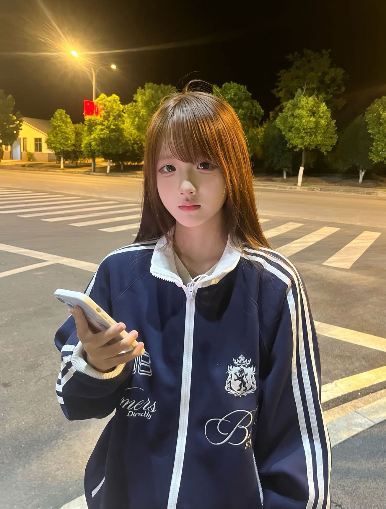 원본 솜씨 전후 자수 리본 순수한 Mianhua 면 복합 후드티 여성 상세 이미지 5