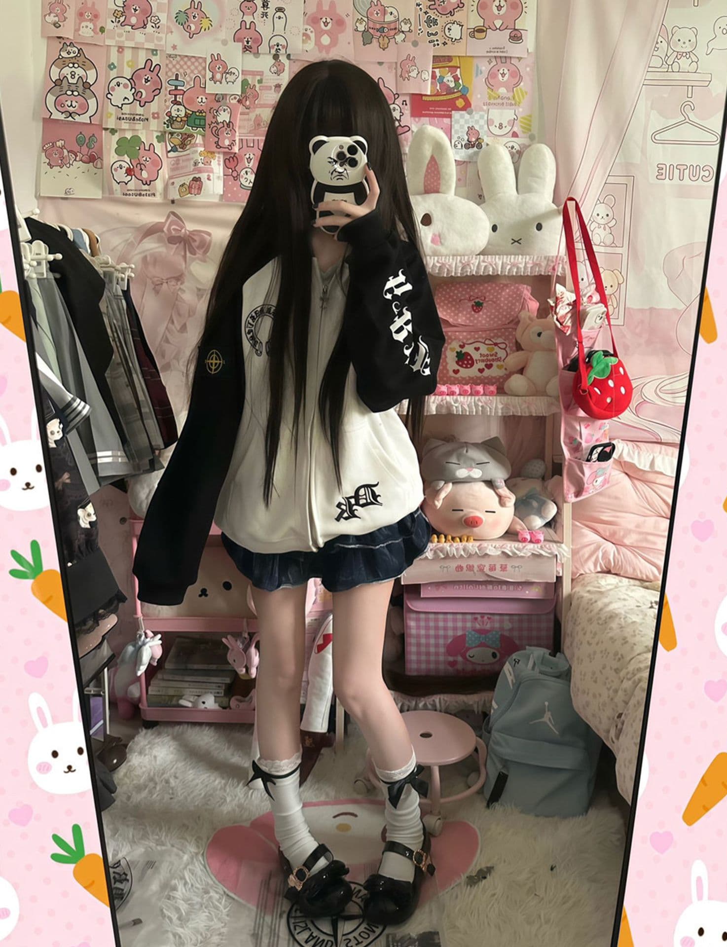 얇은 스타일 털이 있는 전체 자수 휘장 부형제 이후 패키지 칼라 순수한 Mianhua 면 복합 후드티 여성 상세 이미지 12