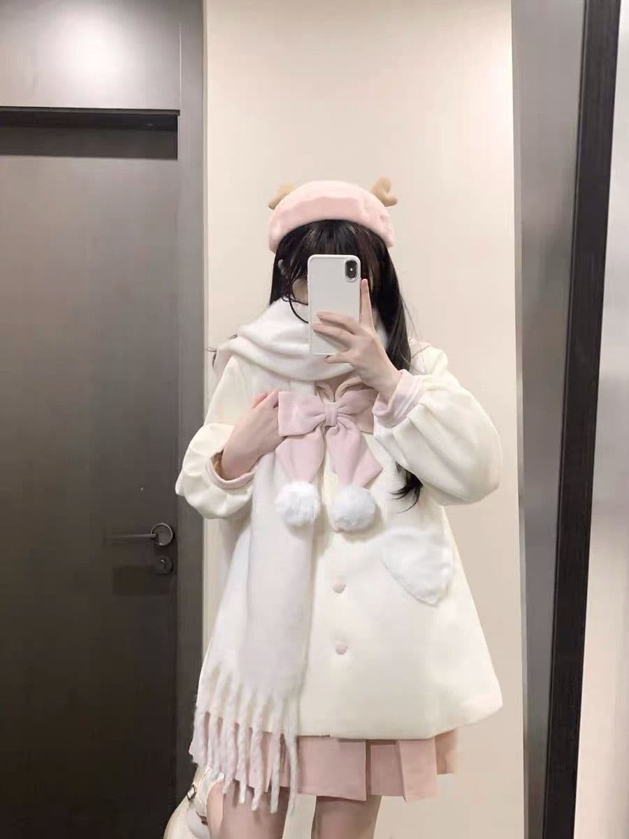 가을 겨울 새로운 귀여운 바람 연령 감소 해군 칼라 모직 코트 다용도 부드러운 찹쌀 센 부서 작은 키 여성 코트 상세 이미지 7