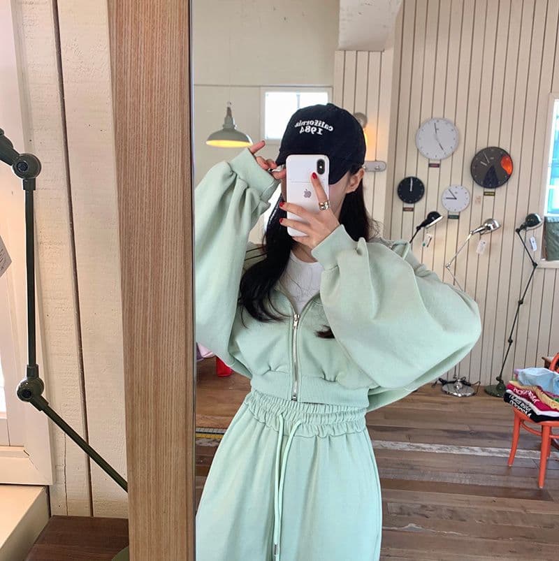 한국 chic 가을 작은 대중 품격 후드 긴팔 쇼트 스타일 후드티 하이웨이스트 레이스업 다용도 넓은 다리 캐주얼 바지 이미지 4