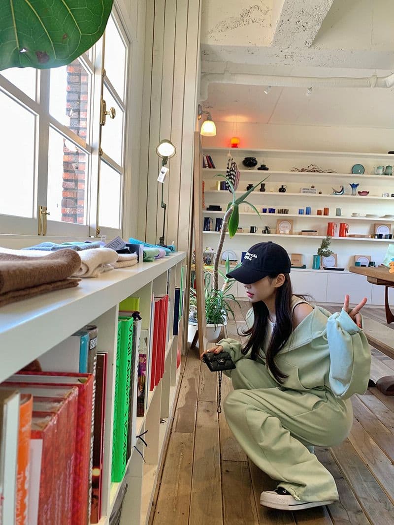 한국 chic 가을 작은 대중 품격 후드 긴팔 쇼트 스타일 후드티 하이웨이스트 레이스업 다용도 넓은 다리 캐주얼 바지 상세 이미지 10