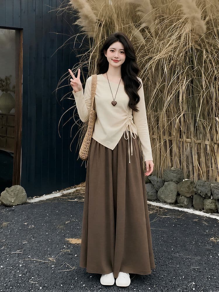 한 부서 가을 착용 가져 가라. 관대 한 점잖은 아름다운 아니요 명중 섹션 세트 드레스 자이언트 잘 생긴 아름다움 라드. 치마 상세 이미지 2