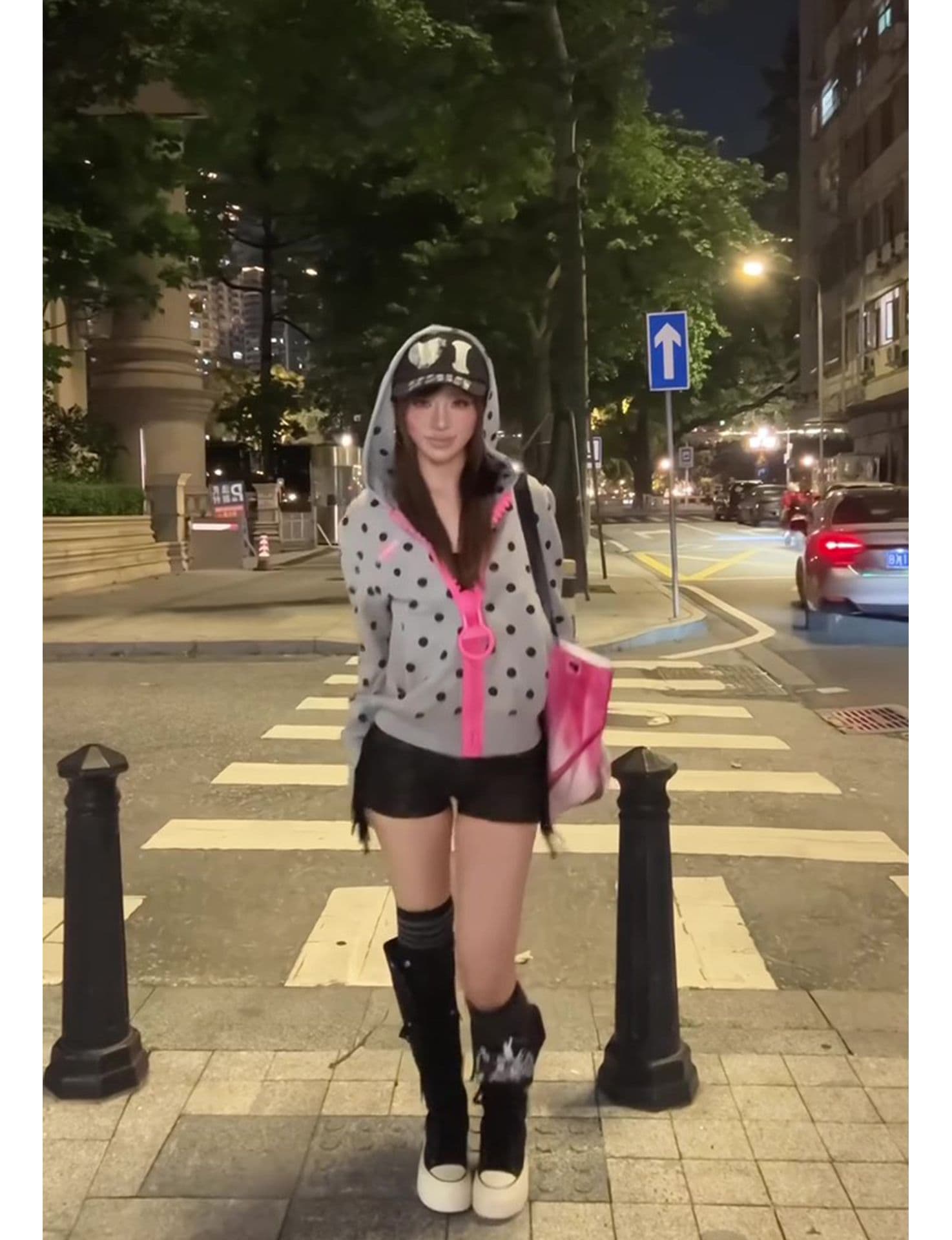 얇은 스타일 원본 대 지퍼 전후 자수 이후 패키지 칼라 Mianhua 면 복합 후드티 여성 상세 이미지 7