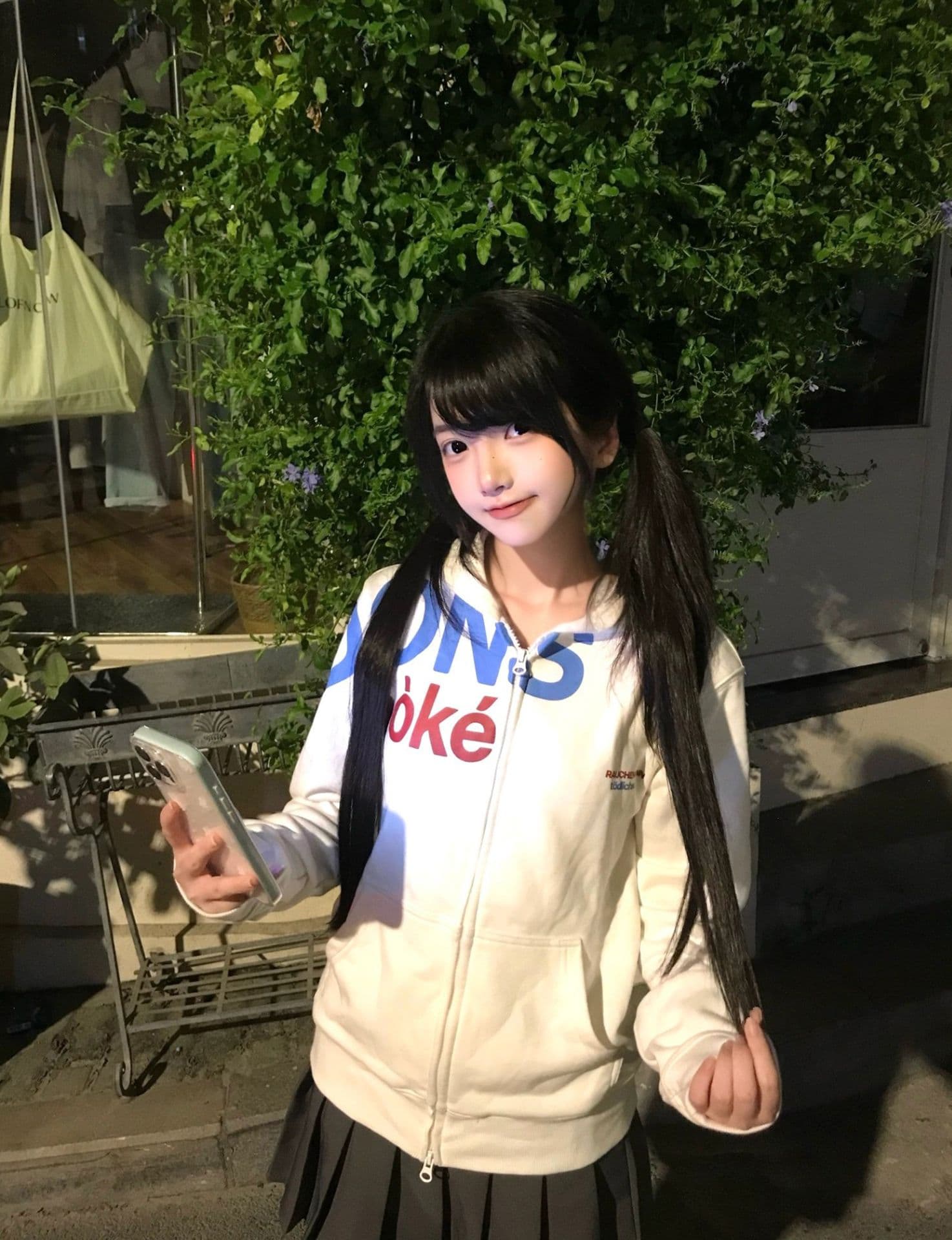 얇은 스타일 대위법 프린트 전체 조각 압력 라인 이후 패키지 칼라 순수한 Mianhua 면 복합 후드티 여성 상세 이미지 8