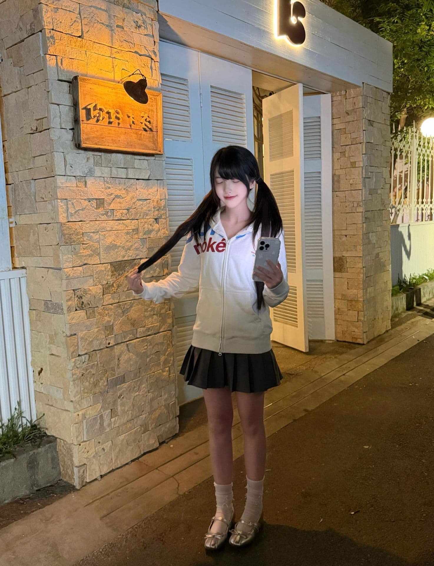 얇은 스타일 대위법 프린트 전체 조각 압력 라인 이후 패키지 칼라 순수한 Mianhua 면 복합 후드티 여성 상세 이미지 13