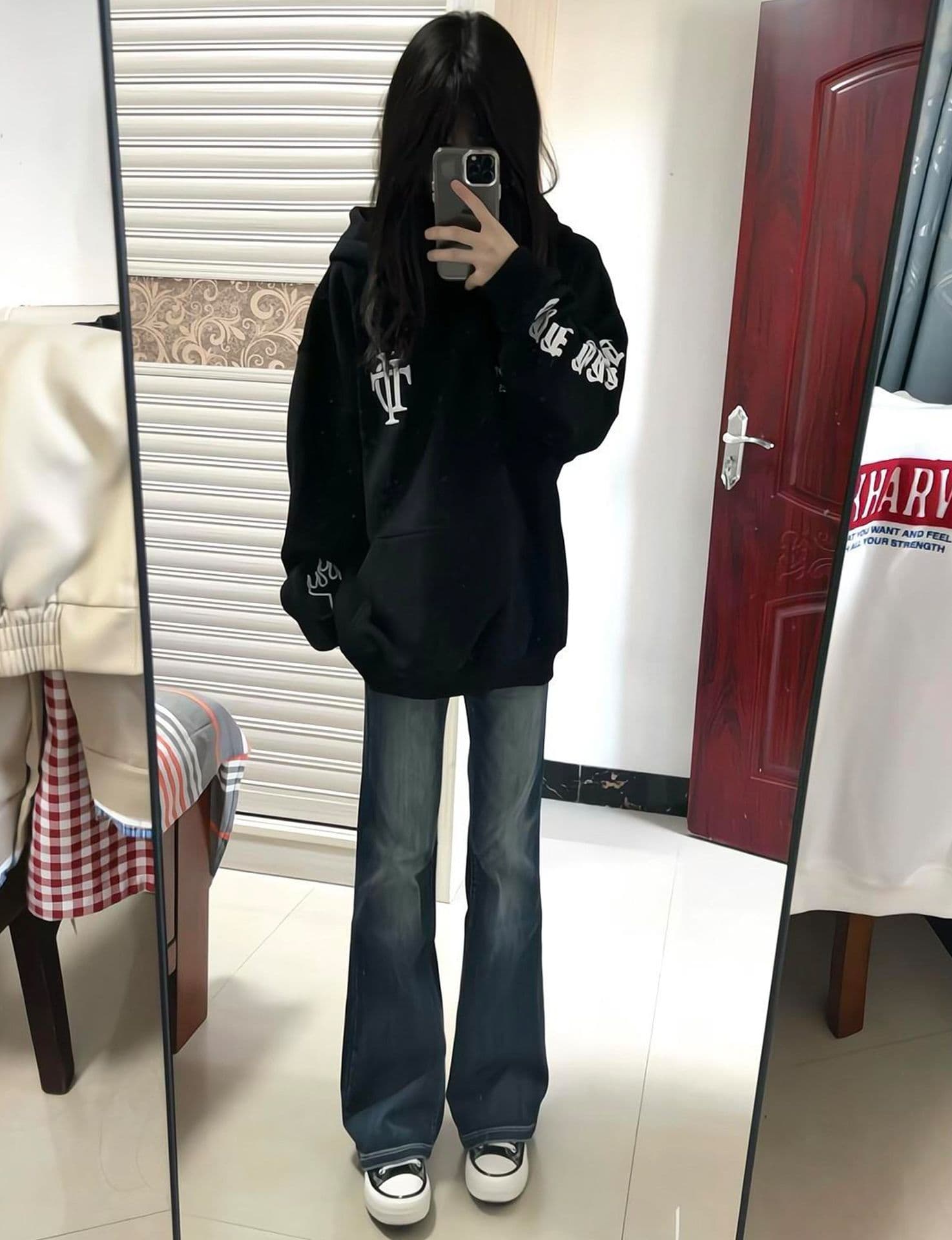 얇은 스타일 털이 있는 전체 자수 이후 패키지 칼라 순수한 Mianhua 면 복합 후드티 여성 상세 이미지 8