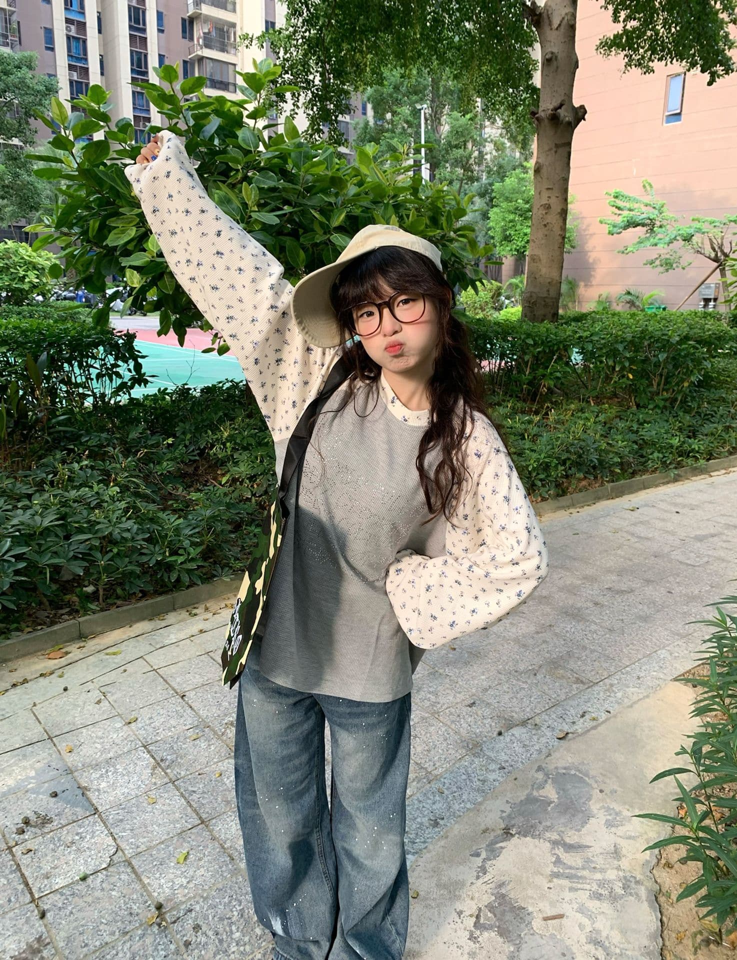 얇은 스타일 털이 있는 전체 자수 이후 패키지 칼라 순수한 Mianhua 면 복합 후드티 여성 상세 이미지 3