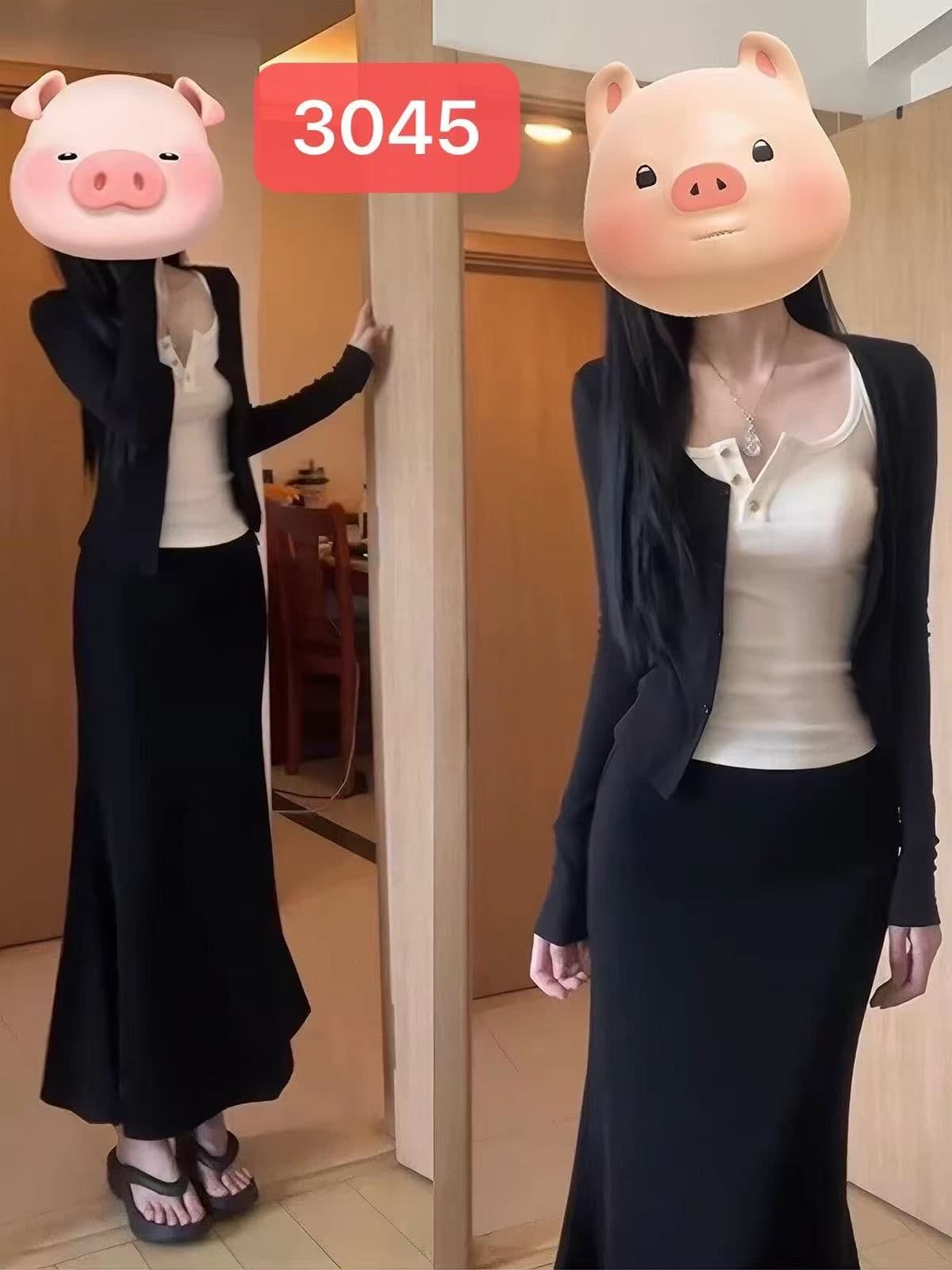 이른 가을 착용 가져 가라. 전체 집합 한 부서 분위기 센스 감기 느슨함 착용 가져 가라. 드레스 작은 키 이른 봄 세 조각 세트