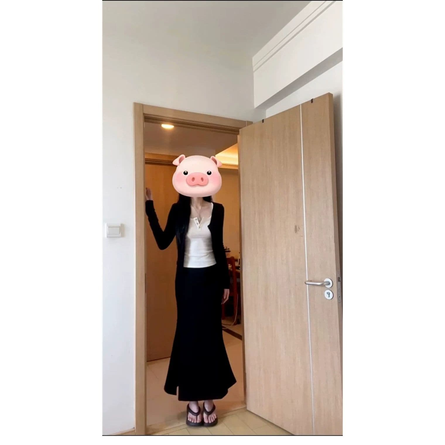 이른 가을 착용 가져 가라. 전체 집합 한 부서 분위기 센스 감기 느슨함 착용 가져 가라. 드레스 작은 키 이른 봄 세 조각 세트 이미지 3