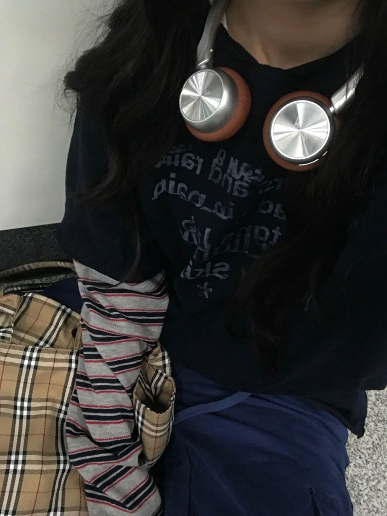 원본 솜씨 220 그램 순면 대나무 마디 긴팔 티셔츠 여성 이미지 3