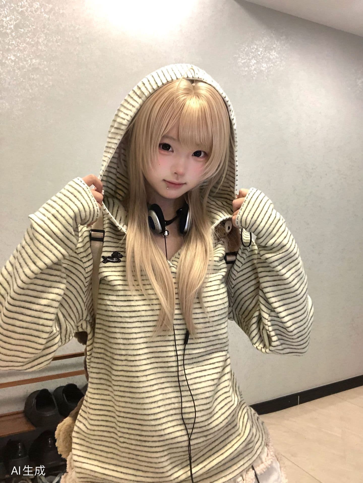 얇은 스타일 원본 이전 조각 3 차원 접착제 표준 명중 만 꽃 원본 원단 후드 티 스웨터 여성 이미지 3
