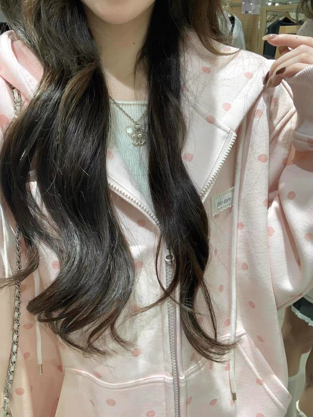 얇은 스타일 인사이드 펌프 이후 패키지 칼라 순수한 Mianhua 면 복합 596 후드티 여성 상세 이미지 5
