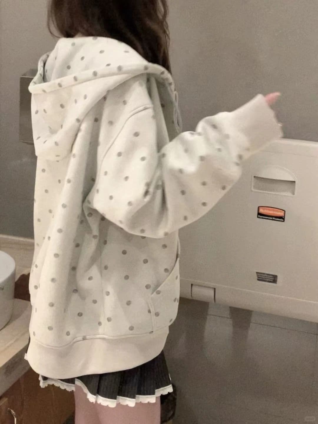 얇은 스타일 인사이드 펌프 이후 패키지 칼라 순수한 Mianhua 면 복합 596 후드티 여성 상세 이미지 7