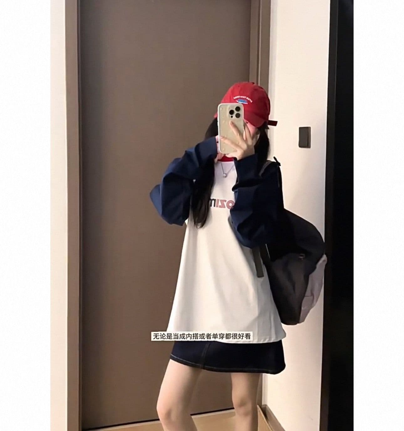 순면 220 그램 빗질하다 닫기 긴팔 티셔츠 여성 이미지 4