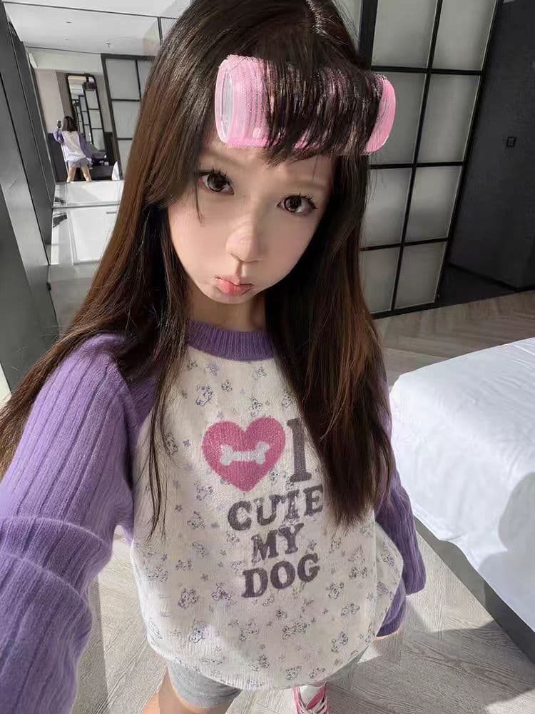 세 양 플러시 긴팔 스웨터 여자 상세 이미지 9