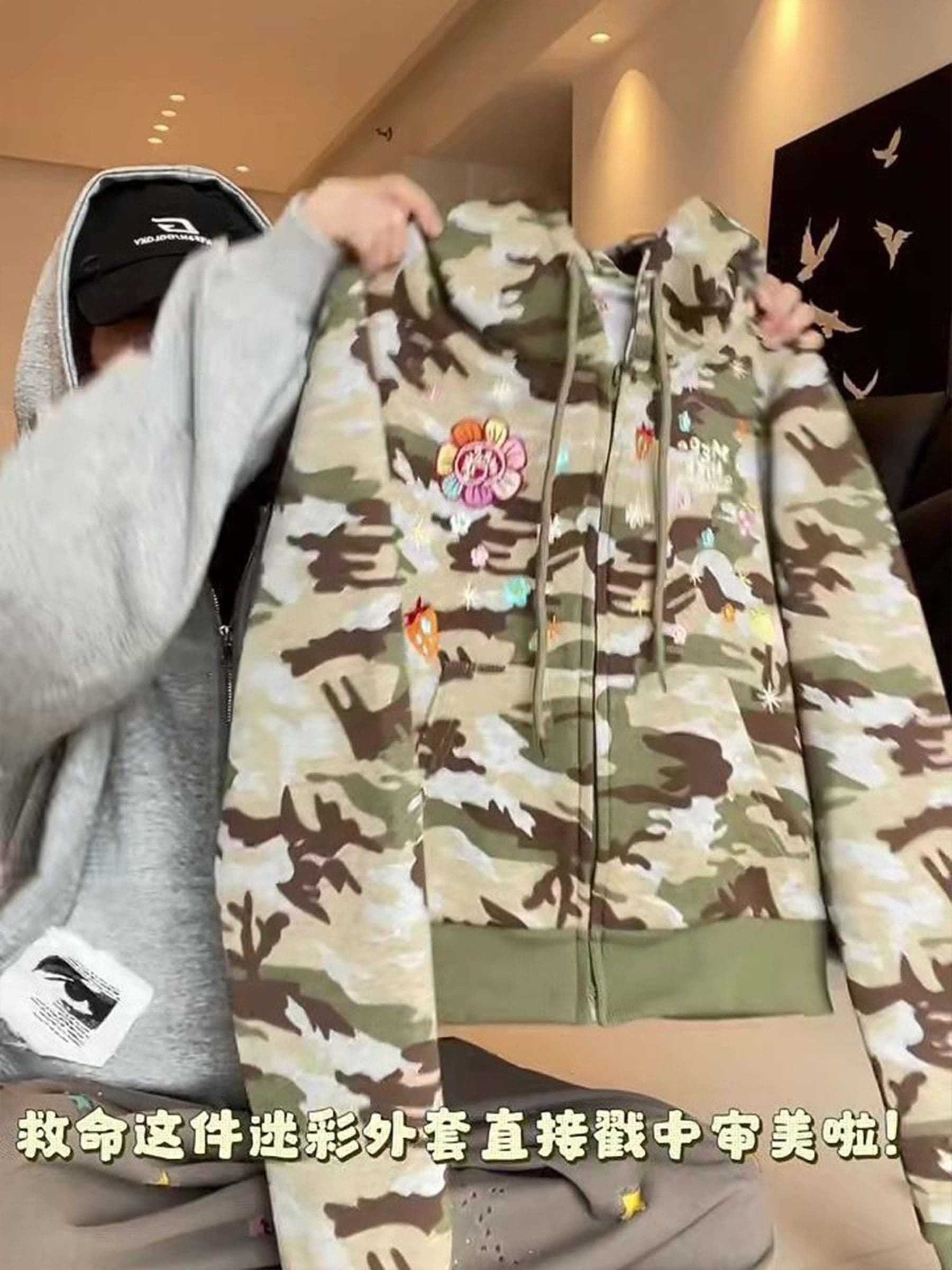 얇은 스타일 자수 인사이드 펌프 복합 이후 패키지 칼라 순수한 Mianhua 면 복합 후드티 여성 상세 이미지 3