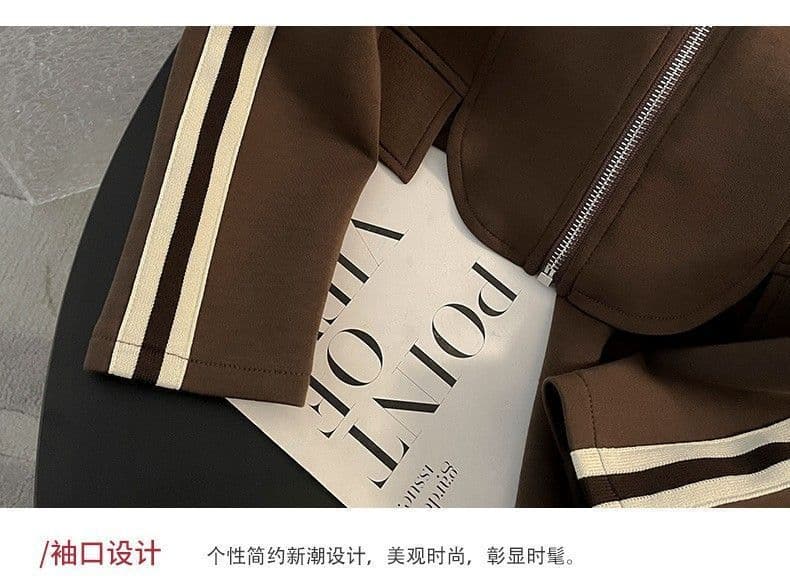 봄 가을 새로운 스포츠 슈트 여성 루즈핏 슬림해 보이는 후드티 한 부서 패션 캐주얼 투피스 세트 트렌디 상세 이미지 20