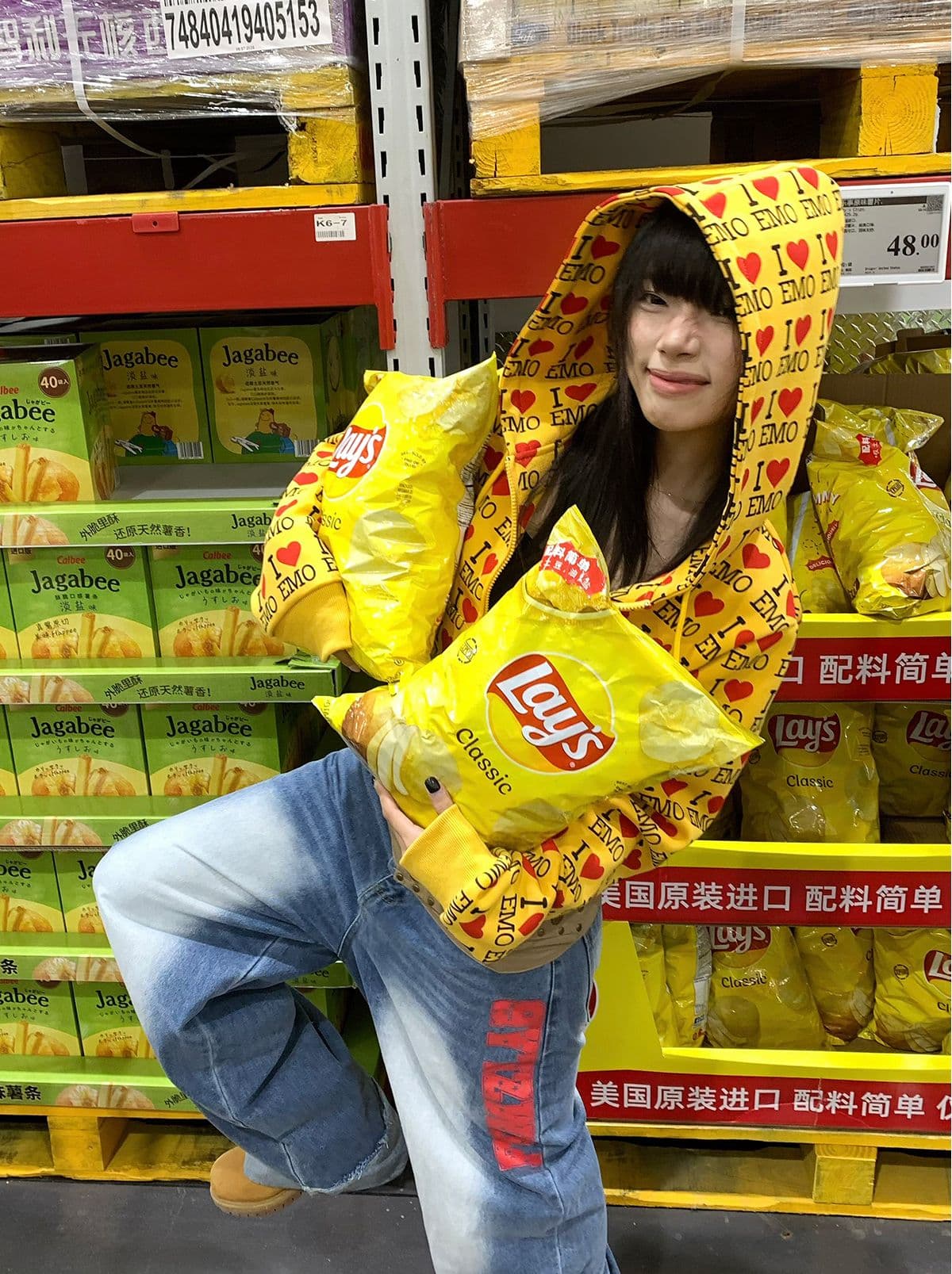 320g 모방 Mianhua 면 원단 아메리칸 레트로 알파벳 하트 후드 티 스웨터 카디건 코트 남녀 커플 가을 상세 이미지 14