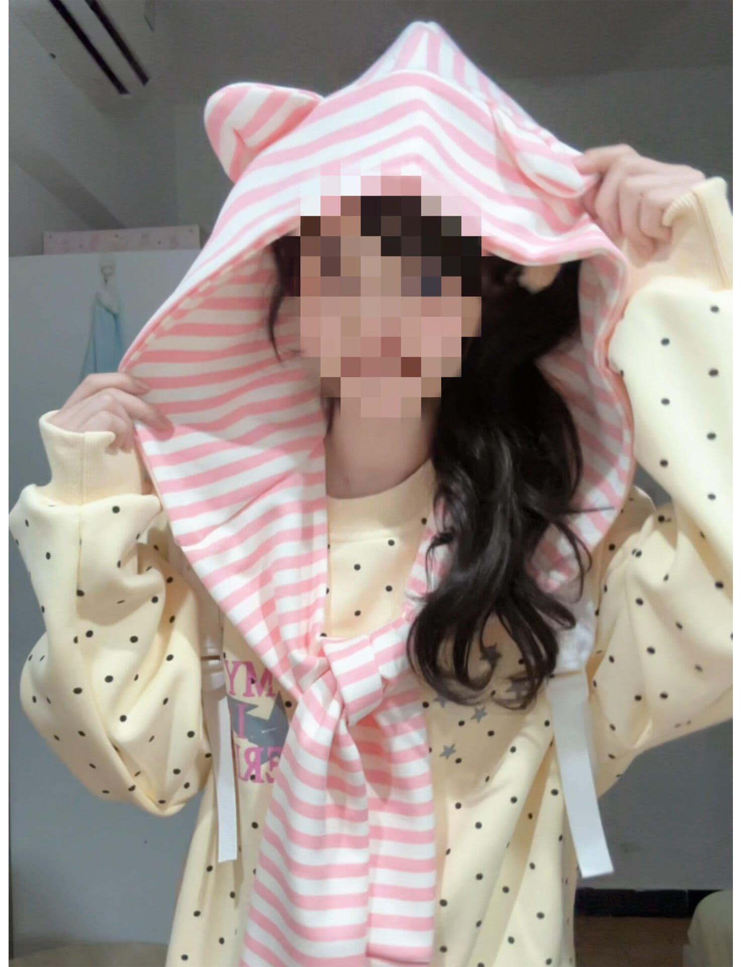 얇은 스타일 전체 조각 다림질 숄 복합 이후 패키지 칼라 순수한 Mianhua 면 복합 후드티 여성 이미지 2