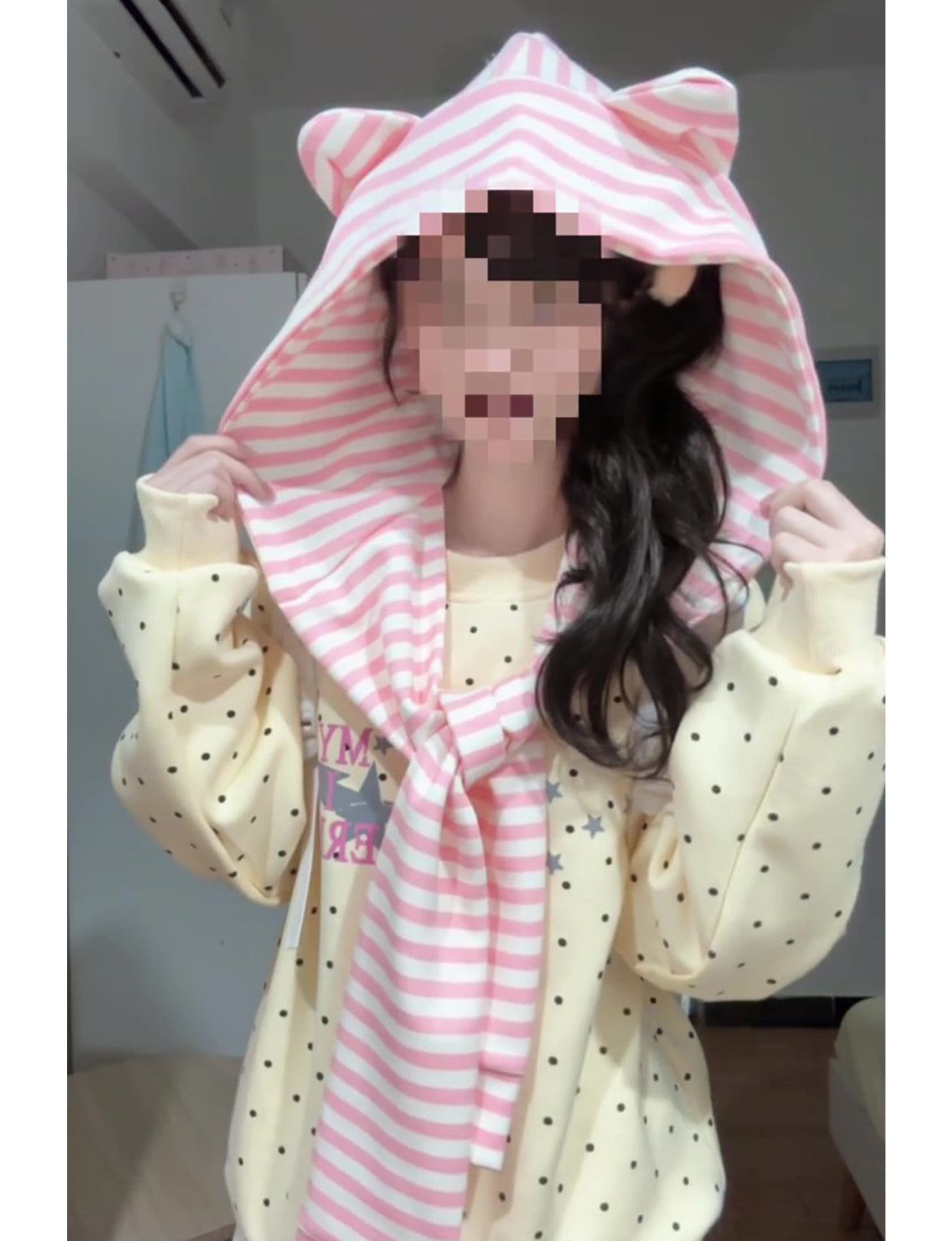 얇은 스타일 전체 조각 다림질 숄 복합 이후 패키지 칼라 순수한 Mianhua 면 복합 후드티 여성 상세 이미지 7
