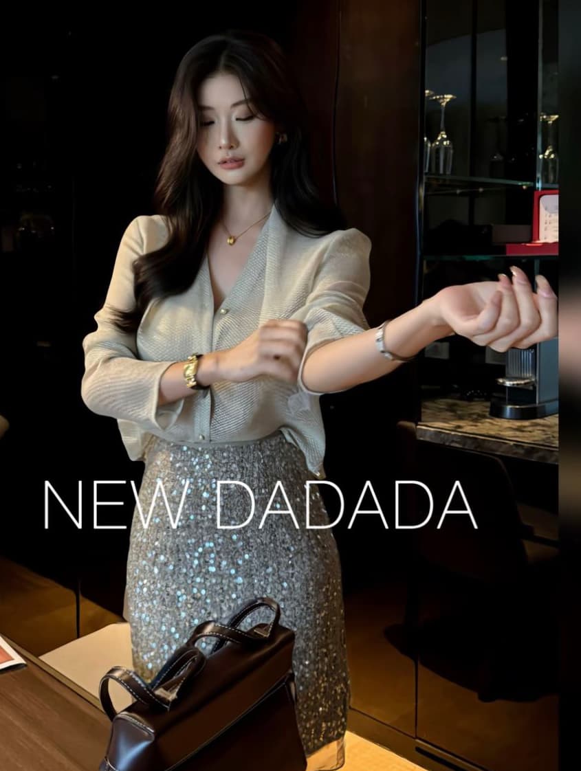 new dadada 이른 가을 신제품 패션 다용도 몸매 가꾸기 아마 셔츠