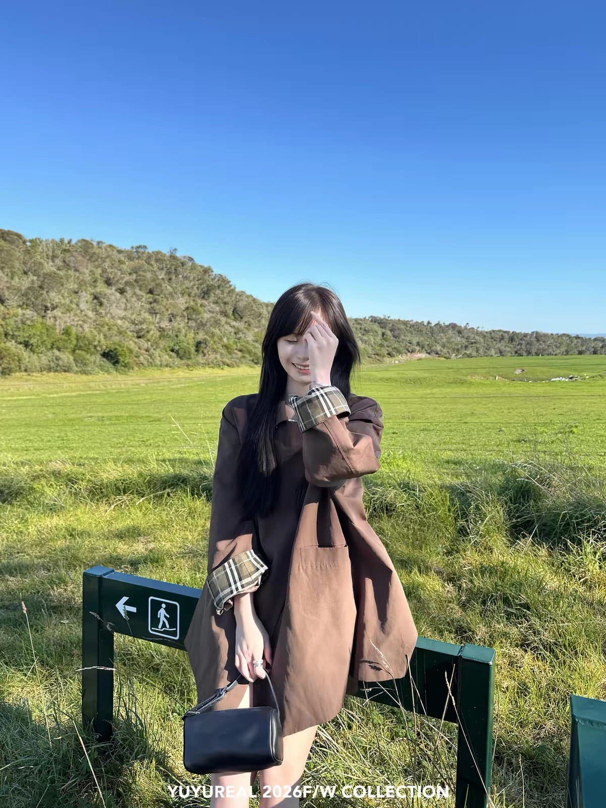 yuyureal 영국식 frame 이중 버튼 베이비 칼라 펌프 Pleat 바람막이 길이 더블 버전 여성 빛 레트로 재킷 상세 이미지 1