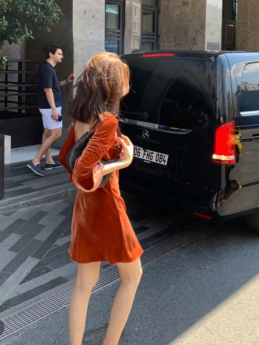 용 안녕하세요. 어린이 품질 천사 사랑의 아름다움 비스듬한 자르다 실크 벨벳 긴팔 드레스 이미지 3