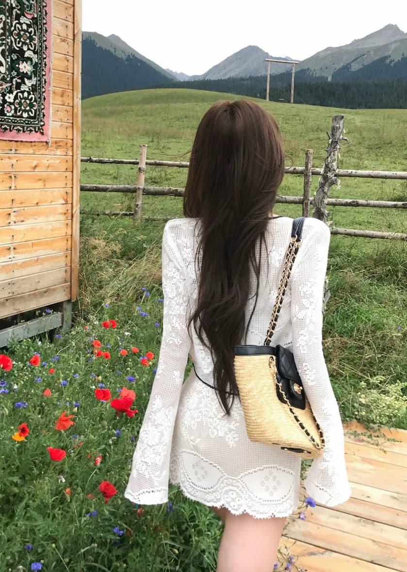mejiu 꿀 나인 흔적 어렴풋이 순수한 욕망 높음 지혜 센스 봄 여름 슬림해 보이는 품격 여름 허리 수축 위아래로 세트 이미지 2