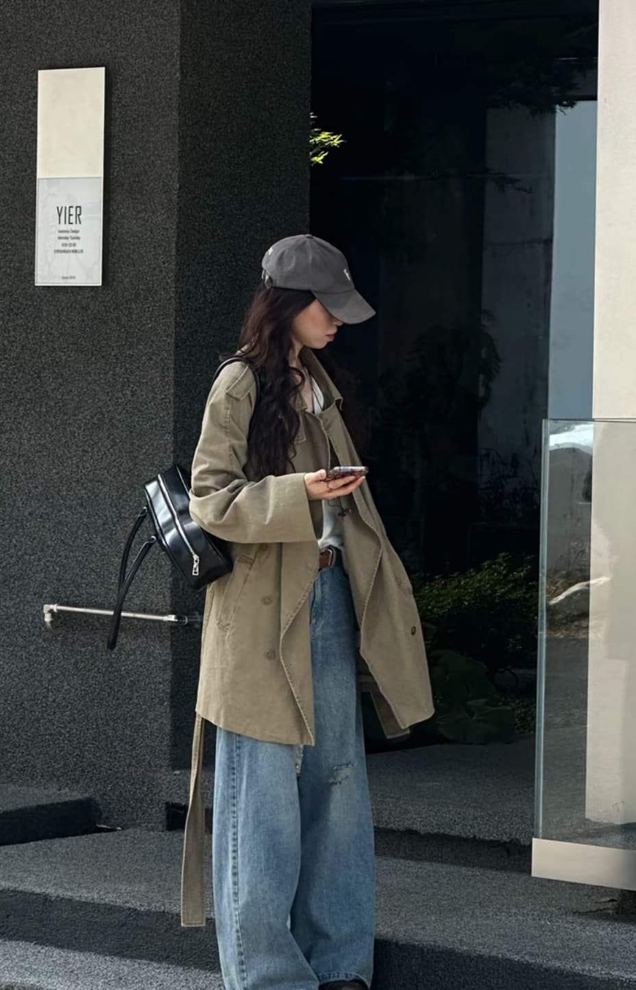 fe 한 물품 바 뷰 익 불모지 레트로 워시 아메리칸 거리 바 En 바람 외투 상세 이미지 3