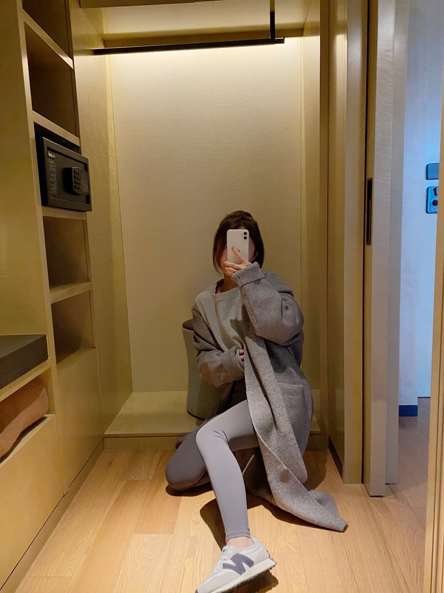 줄 바꿈 너 무거운 작업 벨트 도루 센스 루즈핏 중간 길이 여성 코트 느긋한 바람 두꺼운 니트 오픈 가디건 코트 상세 이미지 33