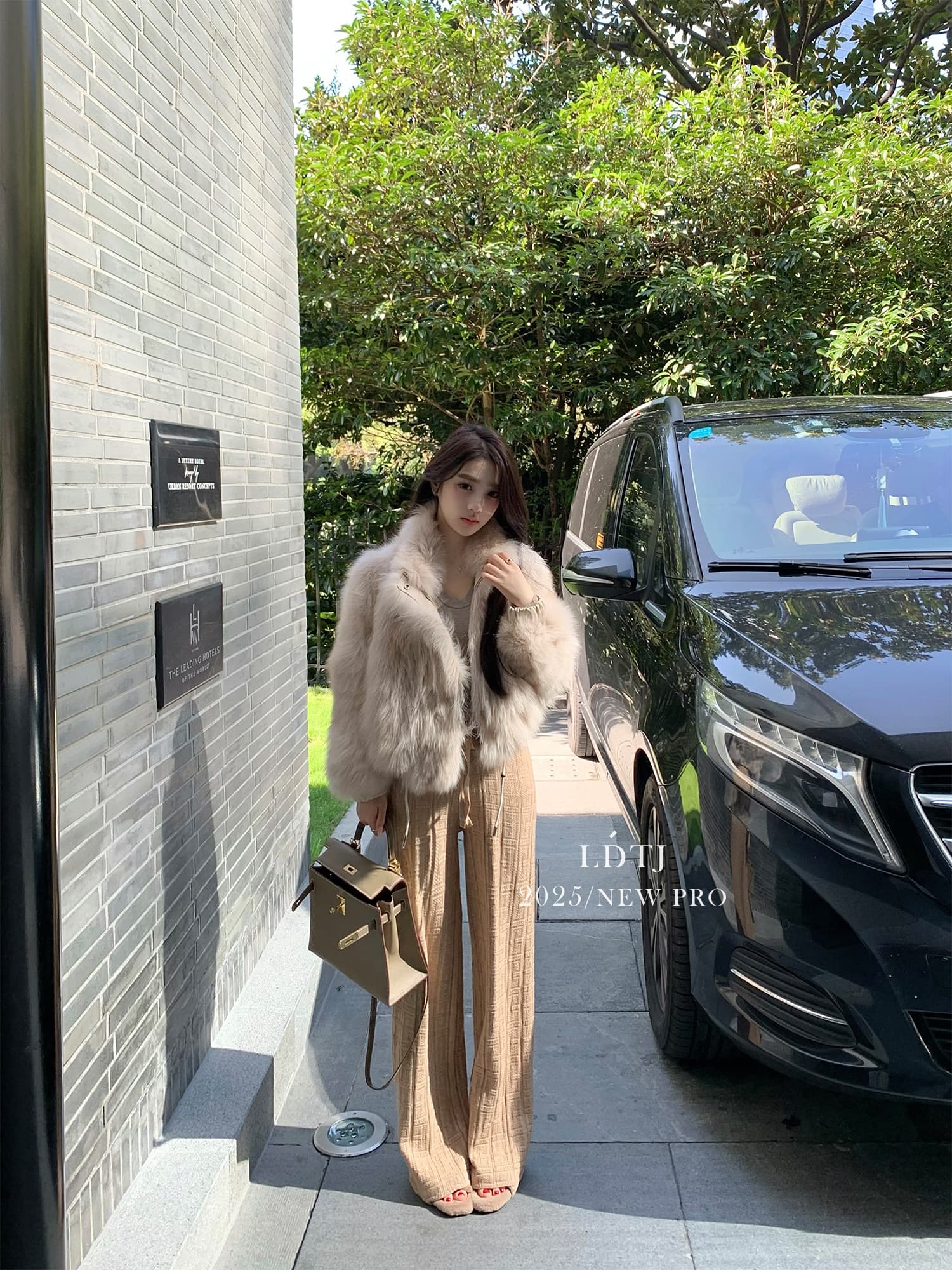 높음 세트 다용도 찹쌀 봄 여름 비싼 품격 느긋한 니트 부츠컷 도루 센스 넓은 다리 오래된 돈 꽃 긴 바지 여성 상세 이미지 10