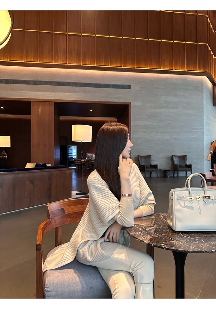 sx 좋은 안녕하세요. 미니멀리즘 다용도 양모 터틀넥 숄 망토 여성 고급 품격 로얄 자매 바람 짧은 외투 맨위 상세 이미지 14