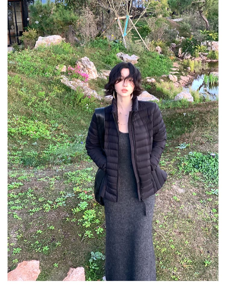 와인 정오 항구 바람 레트로 봄 새로운 모헤어 양모 혼방 니트 조끼 점프 슈트 롱 스커트 벨트 포함 상세 이미지 6