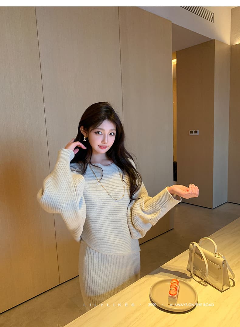 lilylikes 矜贵 자매 센스 양모 부드러운 찹쌀 고급 질감 하나 슬라이스 불규칙 맨위 반 스커트 세트 상세 이미지 64