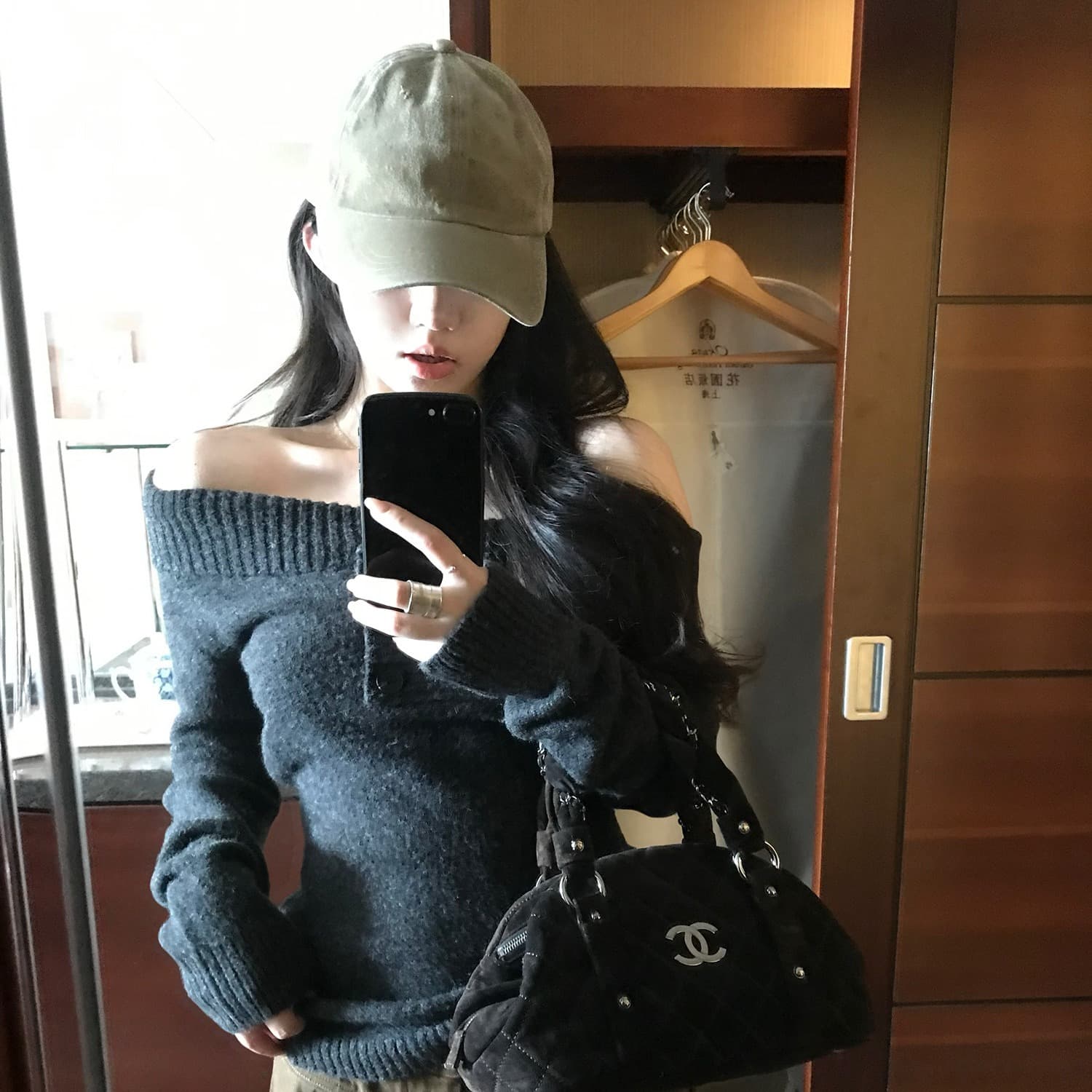 sheepland 높음 지혜 자매 한 부서 품격 오프숄더 양모 니트 스웨터 가을 핫걸 오프숄더 스웨터 맨위 이미지 6
