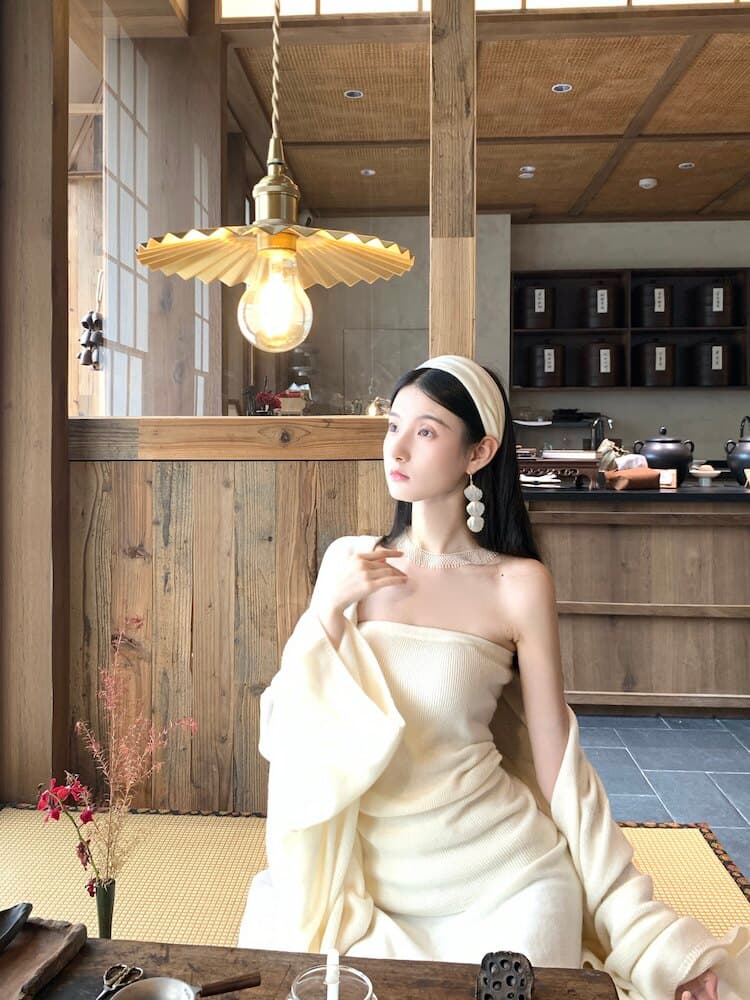 walkindark 이끼 색상 저녁 바람 높음 물품 무거운 작업 산양 캐시미어 고급 서있는 자르다 양 울 스웨터 세트 상세 이미지 41