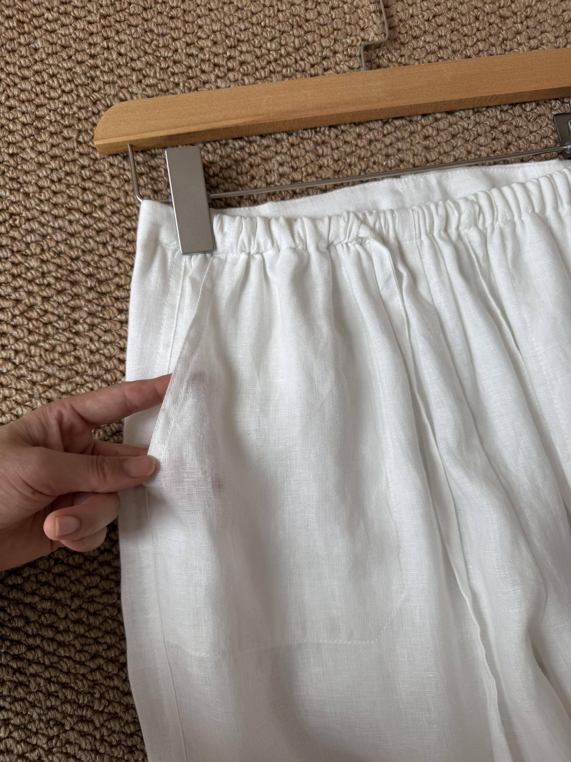 아마 여름 와이드 레그 팬츠 상세 이미지 3