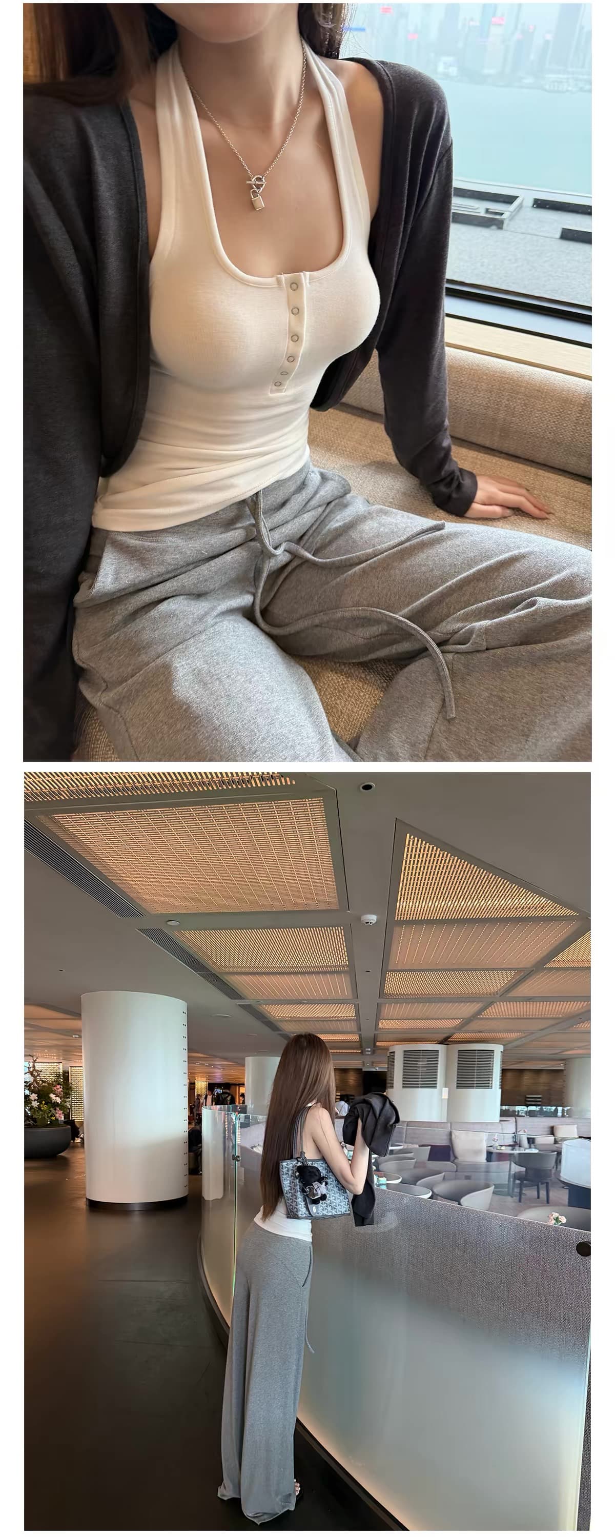 superniniyy 워프 엉덩이 yoga 바지 높음 그램 무거운 찹쌀 叽 叽 느슨함 센스 워프 엉덩이 선 디스플레이 다리 좋은 캐주얼 긴 바지 상세 이미지 14