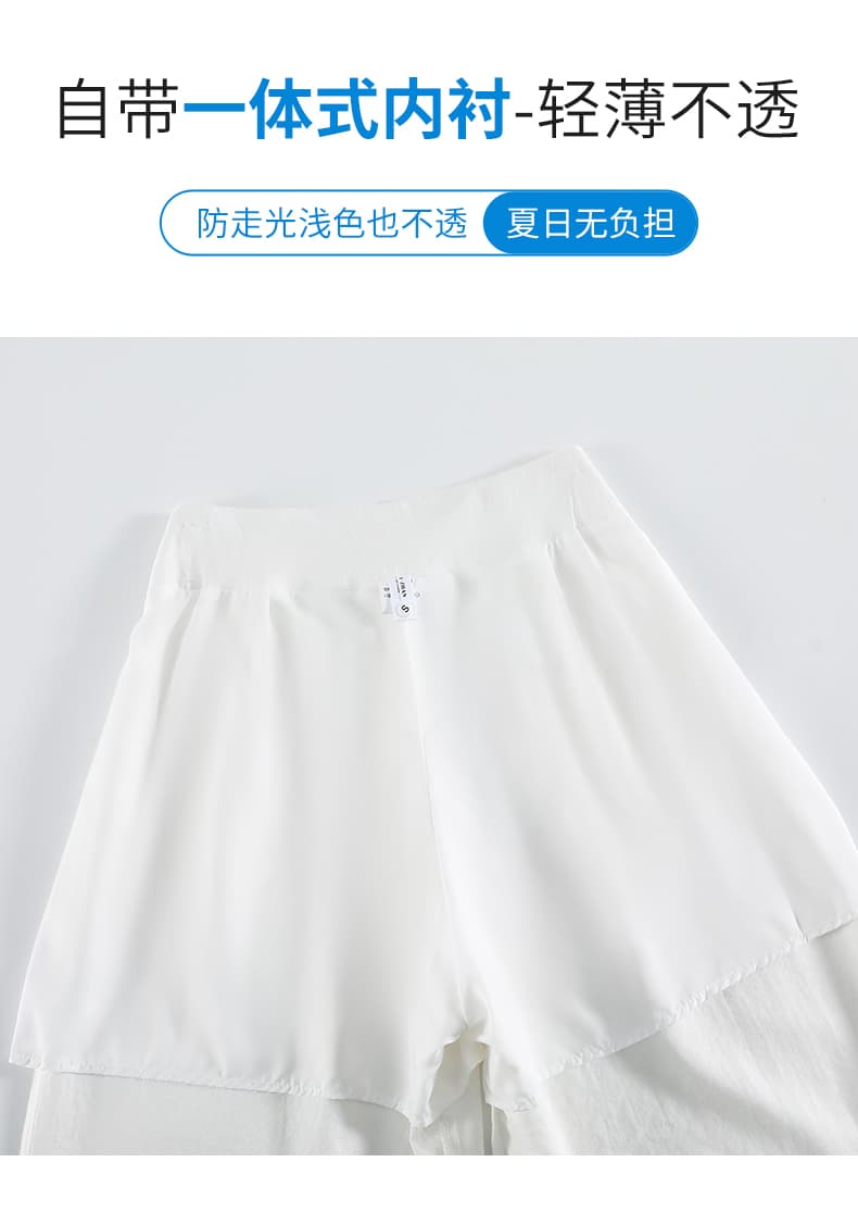 오래된 돈 바람 느슨함 아마 바지 여성 여름 얇은 스타일 하이웨이스트 슬림해 보이는 캐주얼 스트레이트 정장 바지 도루 센스 느긋한 와이드 레그 팬츠 상세 이미지 10