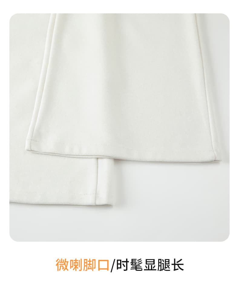 페이크 레이어드 방귀 커튼 부츠컷 바지 여성 가을 새로운 패션 운동 웨이 바지 하이웨이스트 슬림해 보이는 캐주얼 바닥 청소 나팔 바지 상세 이미지 23