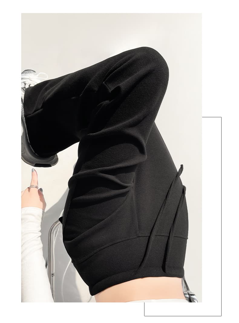 어두운 회색 넓은 다리 플레어 바지 가을 섹션 하이웨이스트 도루 센스 요가 운동 웨이 바지 캐주얼 부츠컷 찹쌀 바지 상세 이미지 25