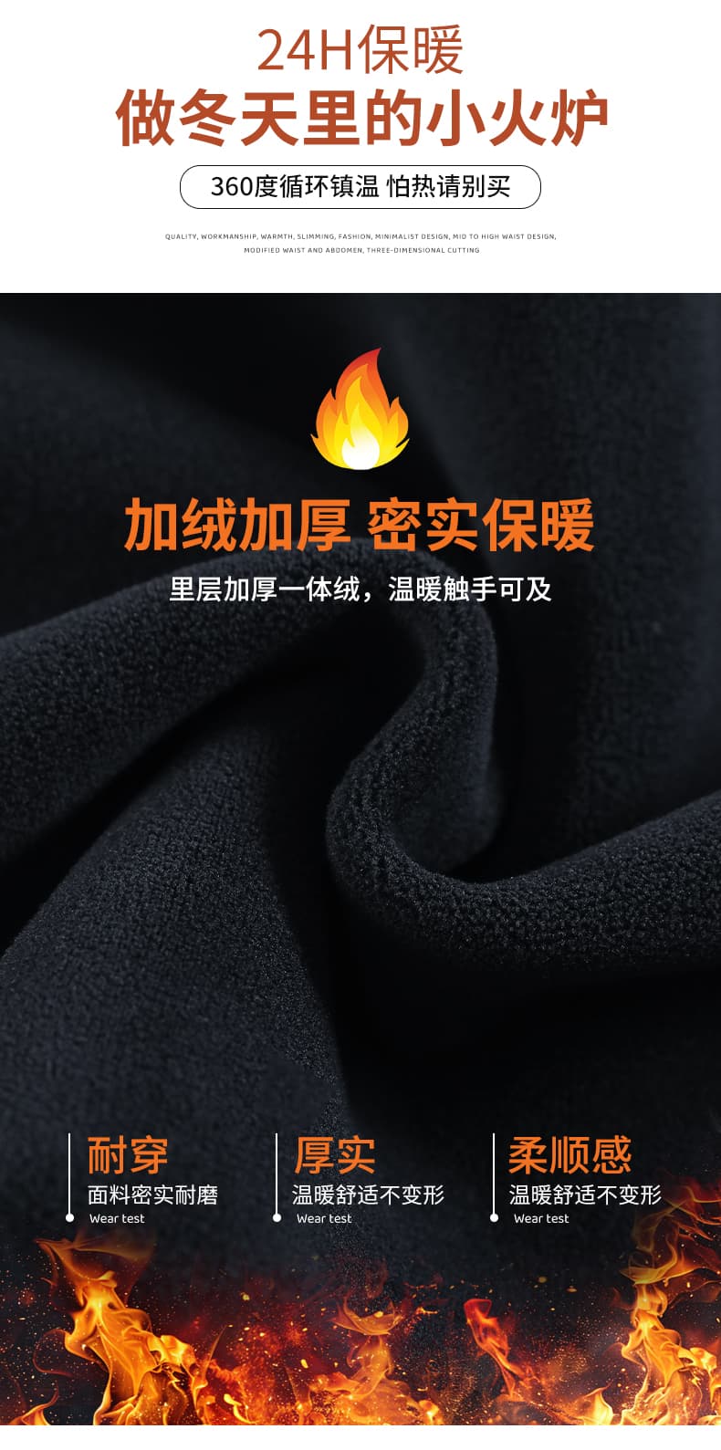 베이지 색 캐주얼 바지 여성 2026 새로운 가을 겨울 털이 있는 하이웨이스트 도루 센스 스트레이트 질감 좁은 에디션 니트 와이드 레그 팬츠 상세 이미지 10